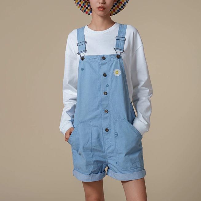 Vans Tkané Prané Šortky na Kšandy Dámské šortky Modré VN00074GTTJ