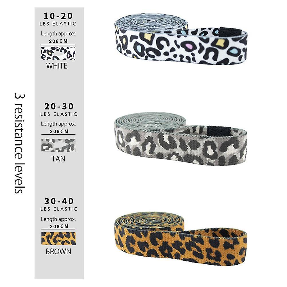Resistance Band Leopard Printing Exercise Band Elastic Bands for Legs Butt and Arm