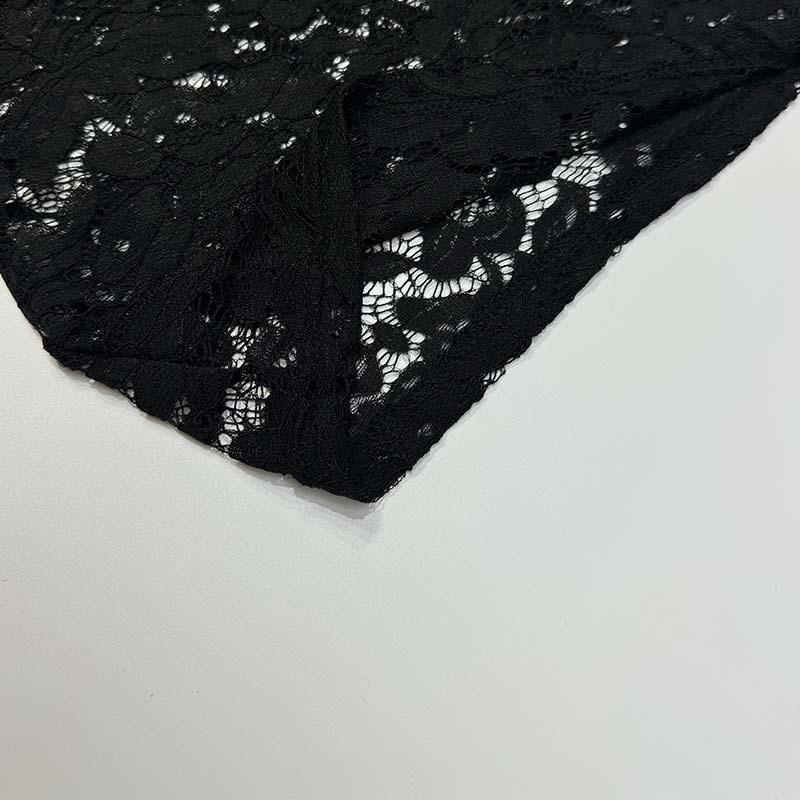 Tooxika Black Lace Slim See-through Long Sleeve New Spring And Autumn Fashion Tops
