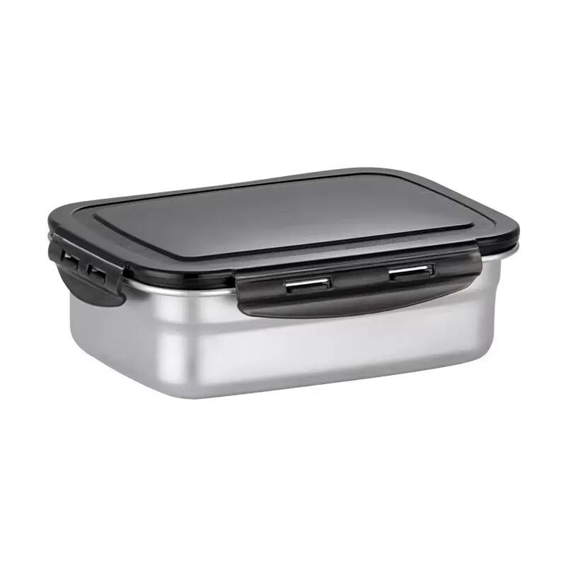 Ru Han 304 Stainless Steel Rectangular Food Containers, 2-Pack