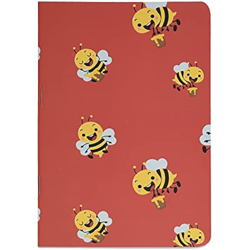 Papboo A5 Handy, Easy to Carry Unruled, Plain, Cute Creatures notebooks for Everyone Set of 4 for doodling, Writing, Not