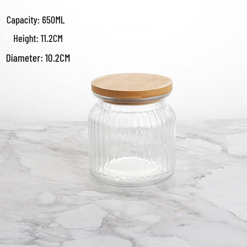 

ZISIZ Sealed Glass Storage Jars with Bamboo Lids