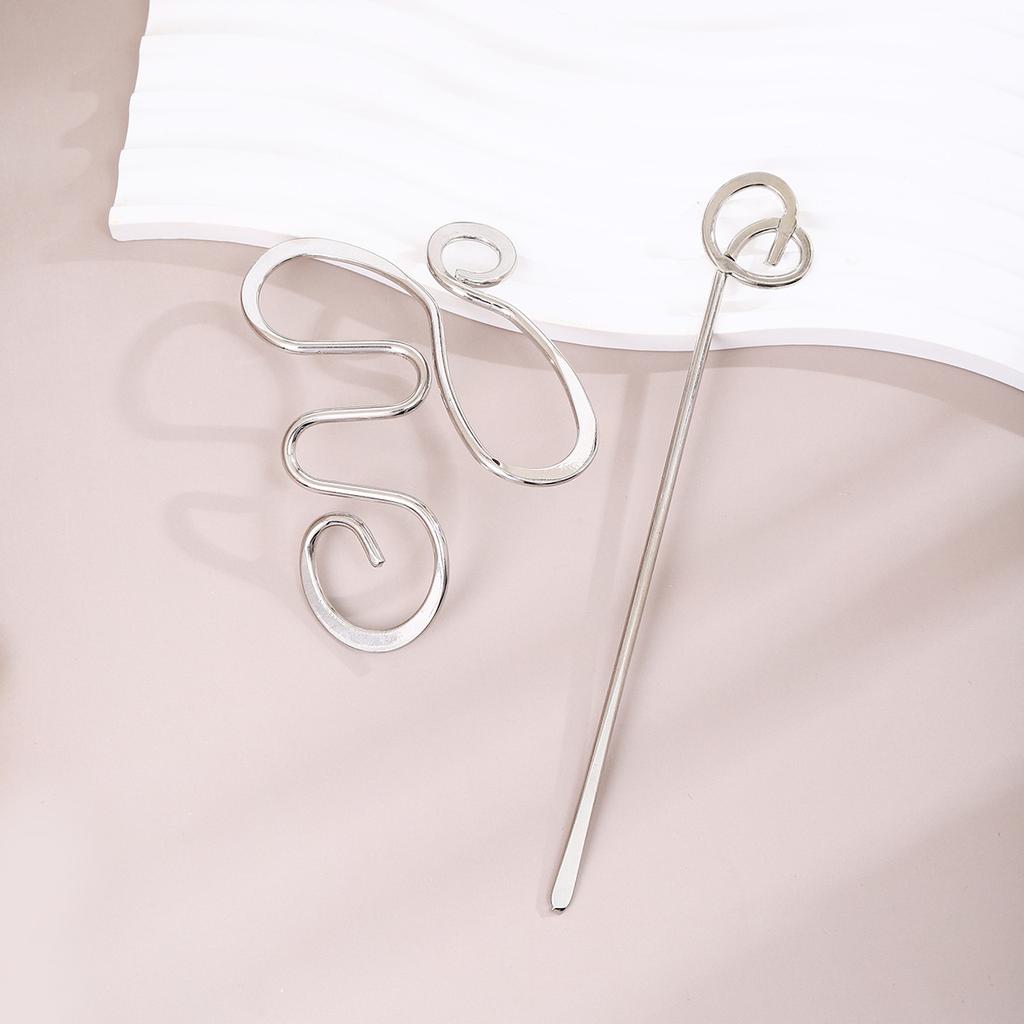 Metal Music Symbols Irregularly Curved Winding Hairpin Creative Personality Senior Sense of Fashion Hair Accessories Female