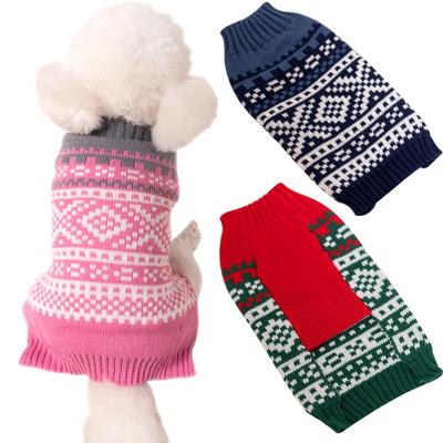 Hunde Winterkleidung Gestrickte Haustierkleidung für Kleine Mittelgroße Hunde Chihuahua Welpe Haustierpullover Yorkshire Reinrassiger Hunde Pullover Ropa Perro