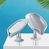1PC Leaf Shape Soap Holder Suction Cup Sponge Dish Rack With Drain Water Bathroom Shelf For Home Storage Box Kitchen Accessories