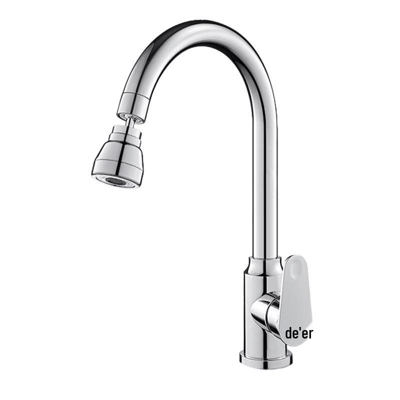 DeEr Brass Deck-Mounted Kitchen Faucet