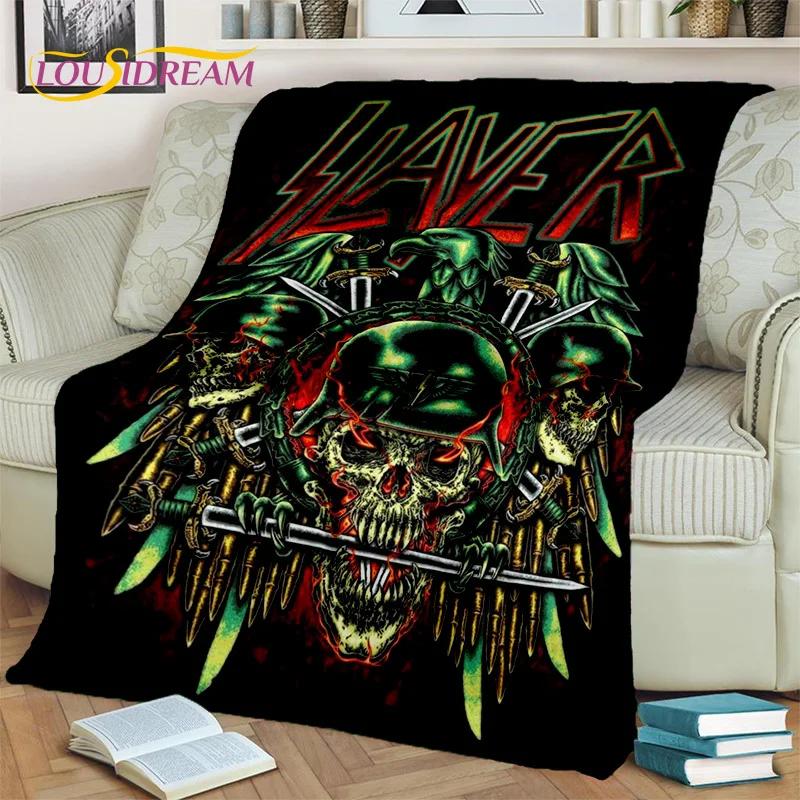 Heavy Metal Band Slayer Rock Blanket,Soft Throw Blanket for Home Bedroom Bed Sofa Picnic Travel Office Rest Cover Blanket Kids