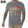 Plus Size Summer For Man Tshirt Vintage 1970 Limited Edition Mountain Sunset Short Sleeve Workout ONeck Top Tees