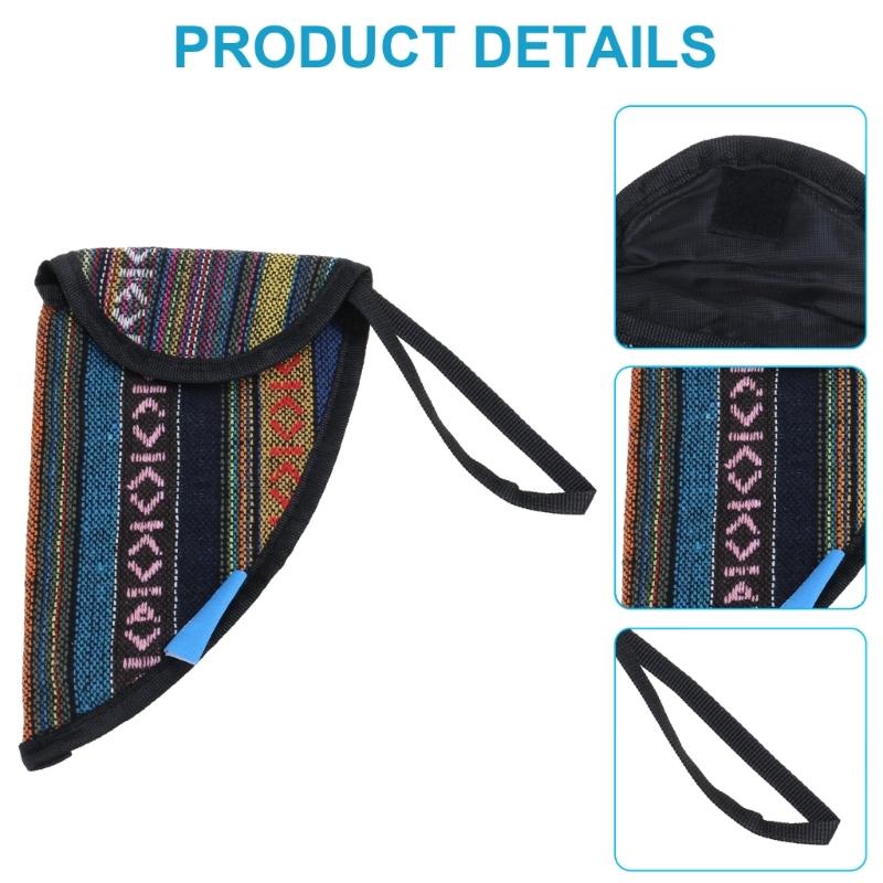 National Style Ocarina Bag Ocarina Protective Triangular Cloth Bag with Carry Handle Ocarina Case Holder for Ocarina Lover