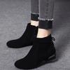  Botas Femininas Women Cute Round Toe Black Comfort Spring & Autumn Ankle High Heel Shoes Lady Casual Heel Boots Ab534