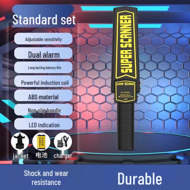Handgehaltener Hochpräzisions-Metalldetektor Sicherheits-Scanner-Stick mit Infrarot-Erkennung für Flughäfen