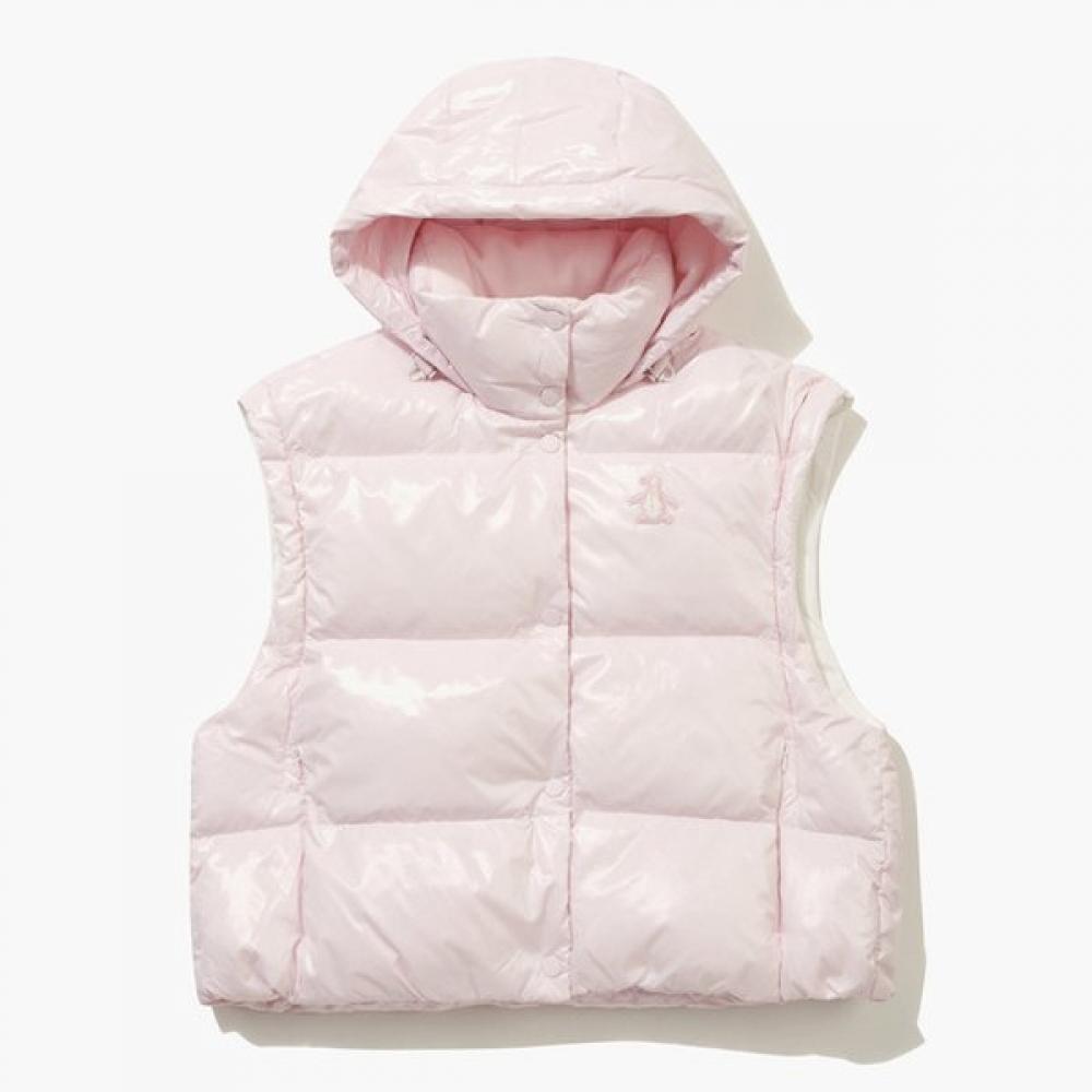 Munsingwear Women Detachable Puffer Down Vest Light Pink Mq422pjpo2