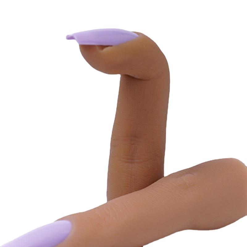Spiker Silikon Praksis Finger Model Tool med ledd bøybar silikon falsk hånd for negler DIY for treningstilbehør