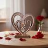 Valentines Day Heart Holding Hands Art Sculpture Imitation Tree Trunk Forever Love Statue Heart Hand Aesthetic Decorations Gift