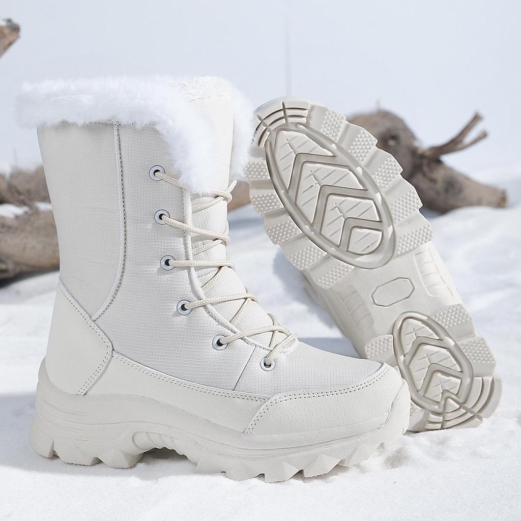 Women's Fashionable Winter High-Top Non-Slip Velvet-Lined Snow Boots