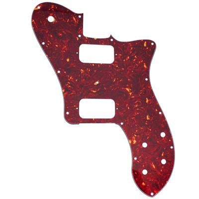 Musiclily Pro 15-Hole Telecaster Pickguard with 2 Ham Mounts for Fender Mexican 72 Tele Deluxe Electric Guitar, Brown Tortoiseshell, 4 Picks
