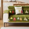 Winter Home Non-slip Christmas Tree Sofa Cushion Couch Sofa Covers Chenille Slipcover Funda Sofa Mats