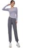 Womens Quick-Dry Fitness Set Gym Yoga Running Long Sleeve Top Pants Sportswear