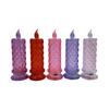 Yousheng 1/5Pcs LED Faux Crystal Candle Light Rose Shadow Electric Flameless Flickering Simulation Candle Lamp Anniversary Wedding Christmas