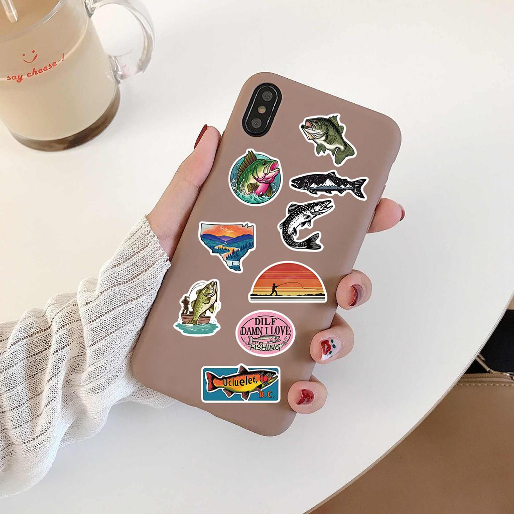 50PCS Fish Sticker Harajuku Cartoon Cute Kawaii Luggage Notebook Graffiti Skateboard Laptop Scrapbook Luggage Phone Decal