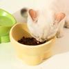 Raised Cat Bowl Small Dog Waterer Protect Pet's Spine Stable Durable Tilted Pet Feeder Kitten Water Bowl for Small Medium Dogs