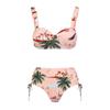 1011 European and American bikini new coconut tree printing holiday atmosphere split swimsuit set female explosion