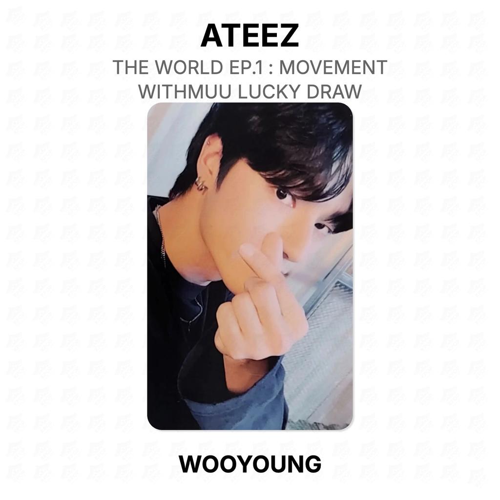 ATEEZ THE WORLD EP.1 : MOVEMENT WITHMUU LUCKY DRAW Official Photocard