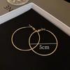 4CM 5CM 6CM Store Creoler for Kvinner Hiphop Rock Temperament Enkel Sirkel Rund Ørepynt Brincos Ornamenter Ørepynt