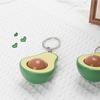 Avocado Keychain Fidget Toy with Rolling Ball Core Stress Relief Portable Fruit Roller Massage Bead Sensory Toy Keyring Pendant Kids Adults Gift