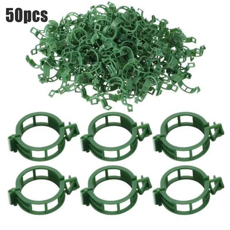 50-200Pcs Plant Support Clips Fixtureplastic Garden Vine Strapping Clip For Climbing Plantstomatograpeplants Stalks Holder