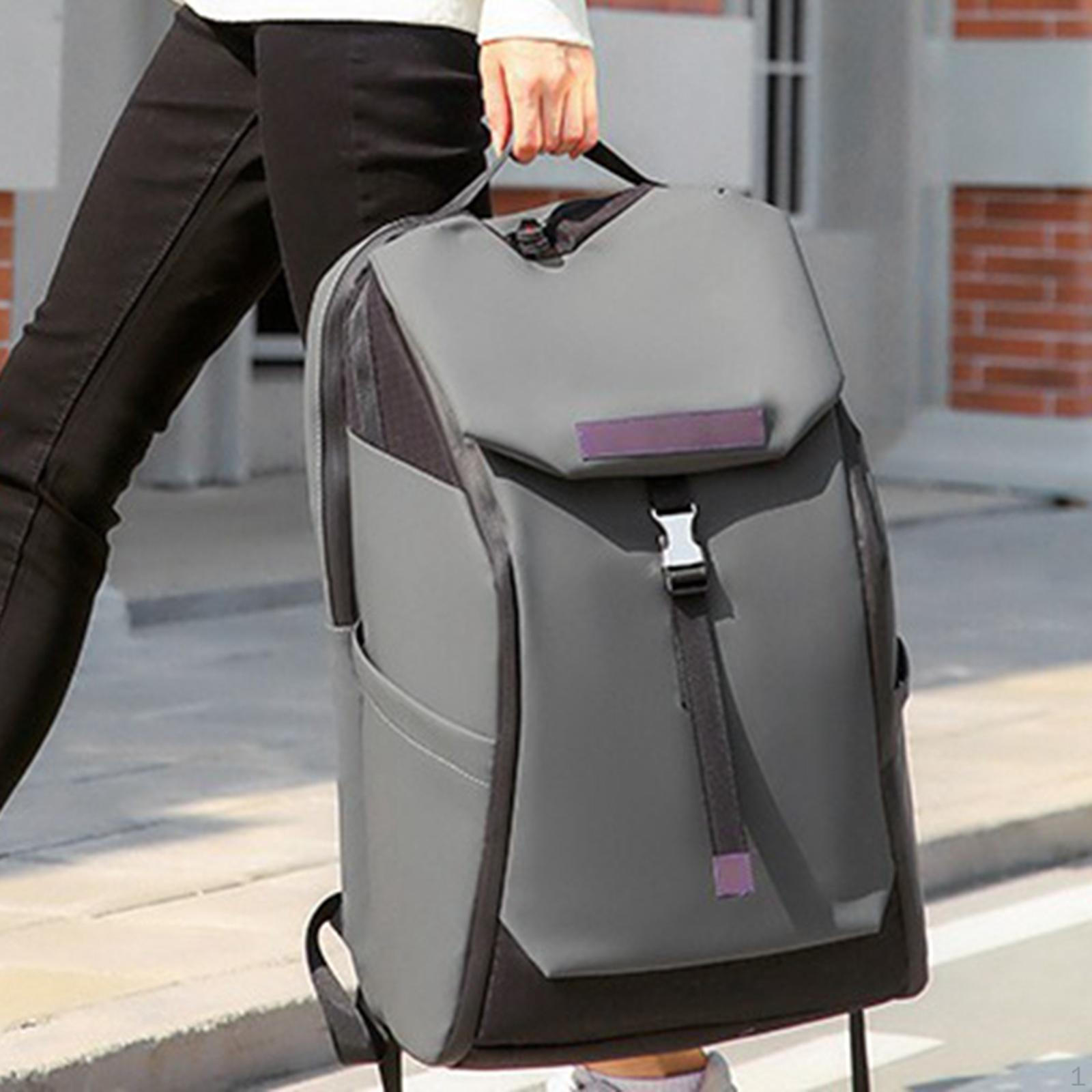 

Men Laptop Backpack Bag Fashion Crossbody for Street Outdoor Office Travel темно-сірий