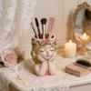 Lovely Girl Shape Silicone Candle Molds For Making Candle Cup Decorative Plant Holder Pen Container Gypsum Decoration