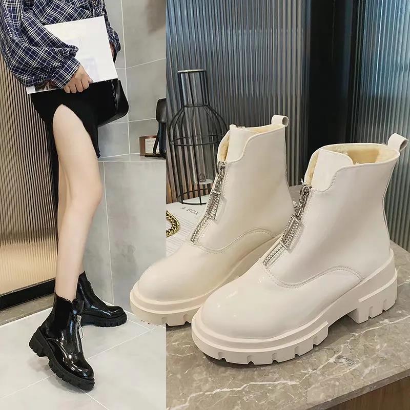 Botas Martin con cremallera delantera Estilo británico femenino Delgado  primavera y otoño Red Rojo Salvaje Botas cortas de suela gruesa comprar a  buen precio — entrega gratuita, reseñas reales con fotos — Joom