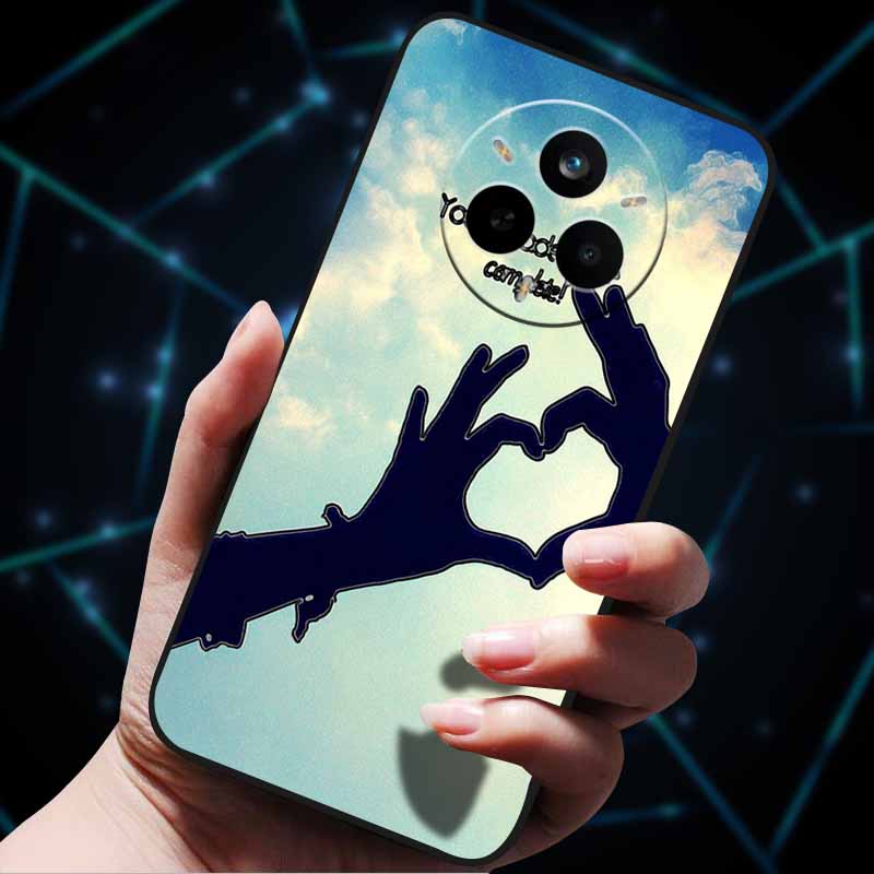 For Realme 14 Pro 5G Case 14Pro+ Soft Silicone Bumper 3D Flowers Emboss Phone Cases for Realme 14 Pro+ Plus Back Covers Shells