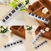 1 Stuk Schattig 15cm Zwart Wit Muzieknoten Piano Transparant Plastic Rechte Linialen Tekenen Meetliniaal Student Kantoorbenodigdheden