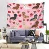 Dachshund Dog  Tapestry Wall Hanging Aesthetic Home Decor Tapestries for Dorm Room