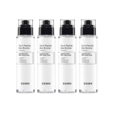 6 Peptidové Sérum Booster pro Pleť 150 ml × 4 – Komplex 6 Peptidů, Hydratační Tonikum-Sérum Booster, Lehká Vodní Esence pro Hladkou a Pružnou Pleť