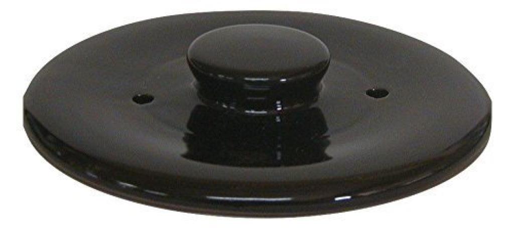 Banko Ware Ginpo Pottery Chrysanthemum Design Rice Donabe Inner Lid Lid Rice Black (Inner Only) (For 2-Cup Cooker),