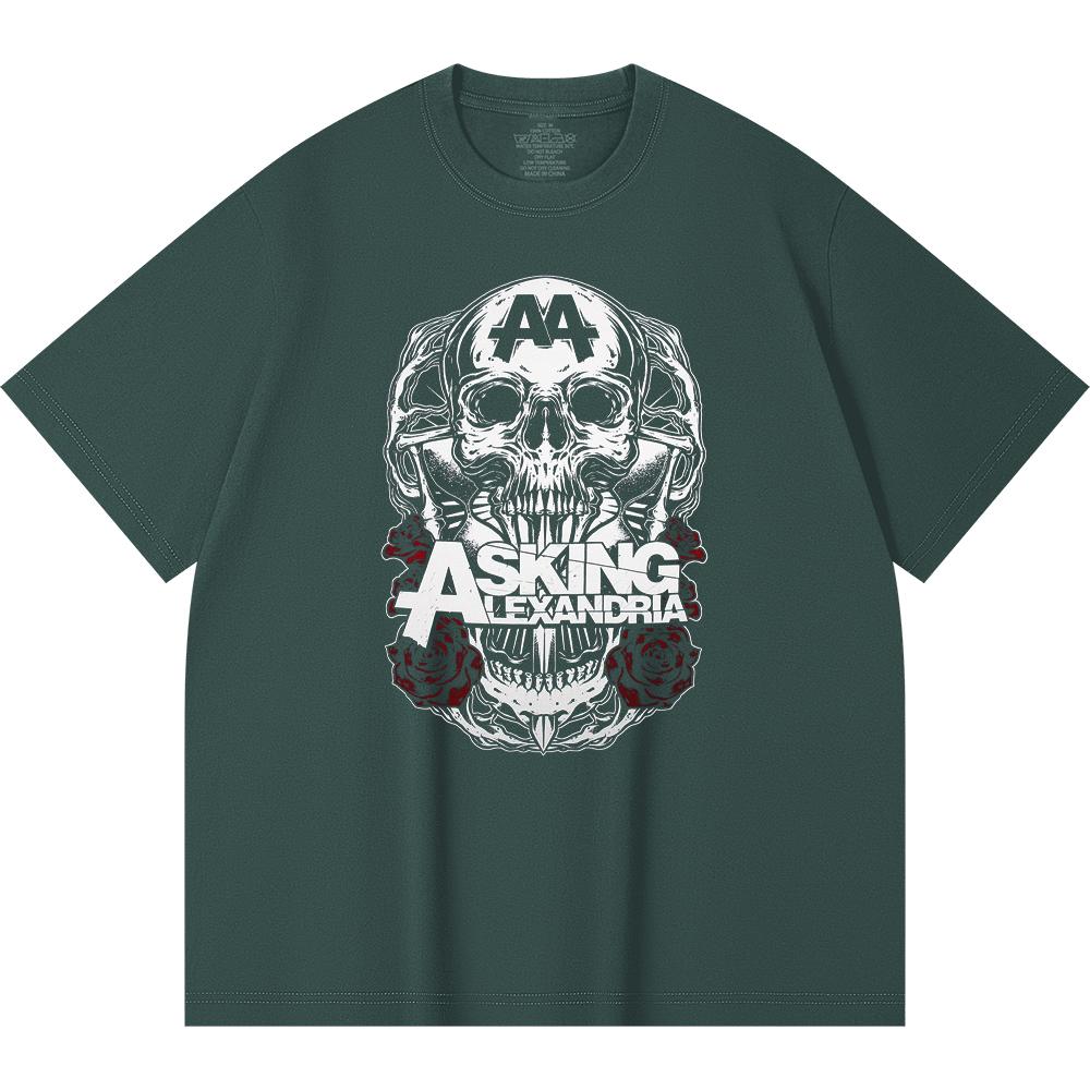 230 Gsm 100% Cotton Heavy Metal T-Shirt  Rock Band Popular Music Print Unisex Heavy Cotton T Shirt