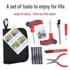 35-Piece Tubeless Tire Repair Tool Set for Car, Motorcycle, and Bicycle - Includes Quick Emergency Rubber Strips & Patches