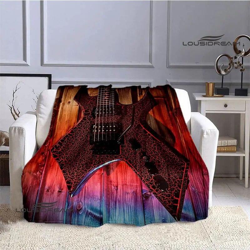 B.C.rich Guitar Logo Printed Blanket Flange Blanket Soft and Comfortable Blanket Warm Blanket Blankets for Beds Birthday Gift
