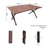 Jundingying Portable Walnut Roll-Up Table, 90x60cm