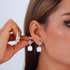 Women's Copper Zirconia Flower Heart Earrings: Stylish, Simple, Versatile Design