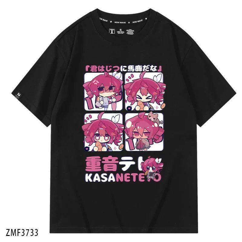 2025 New Anime Kasane Teto Cosplay Cartoon Printed Short Sleeve TShirt Casual Tee Fashion Vintage Shirts Versatile In Summer