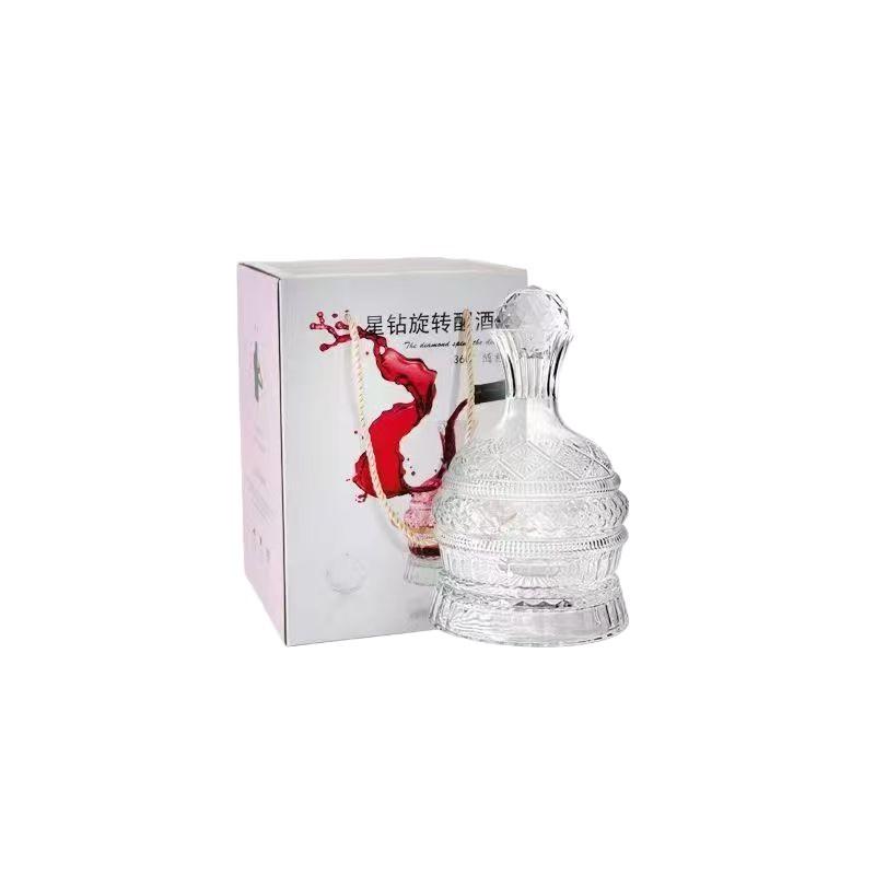 European-style High-end Rotating Star Diamond Wine Decanter Wine Divider, Untoppleable Glass, Light Luxury Accessories and Gifts