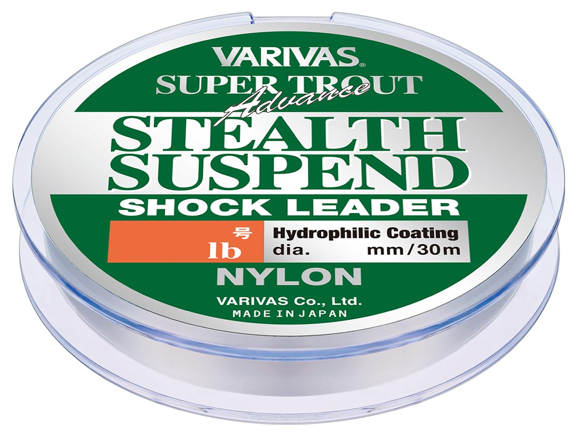VARIVAS Super Trout Advance Stealth Suspend Shock Leader Nylon 30m Misty Gray 12lb