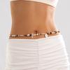 Summer Bohemian Waist Chain Sea Star Imitation Pearl Shell Waist Link Hollow Out Beach Bikini Body Chain for Women