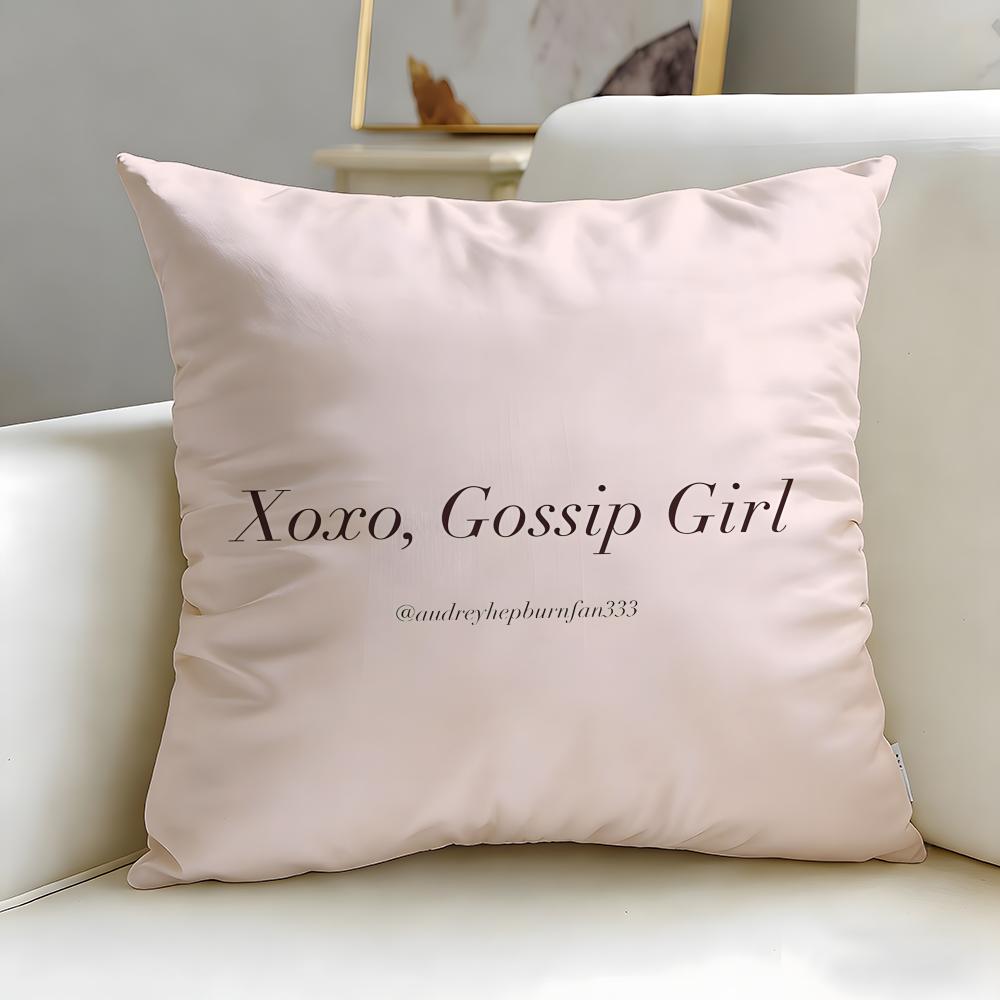 Classic TV Series Gossip Girls Cushion Cover Soft EasyWash Pillow Case Versatile for Couch Bed Travel and Office