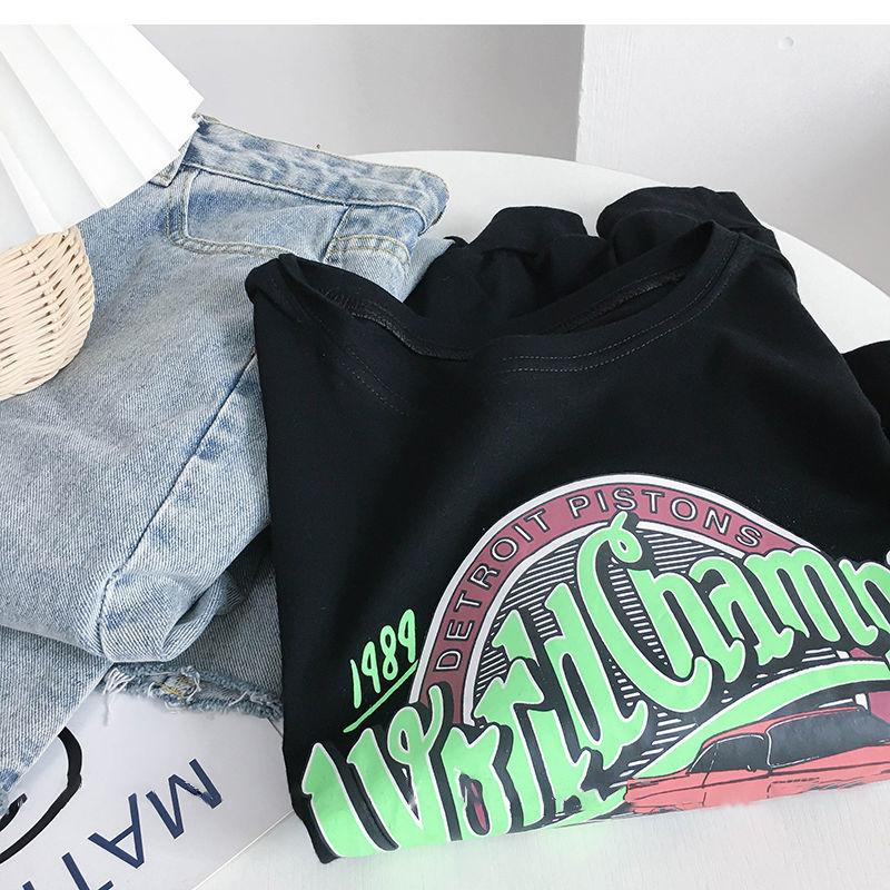 Cotton Long Sleeve T-shirt Personalized Printed Casual Comfortable Loose Hoodies Short Sweater
