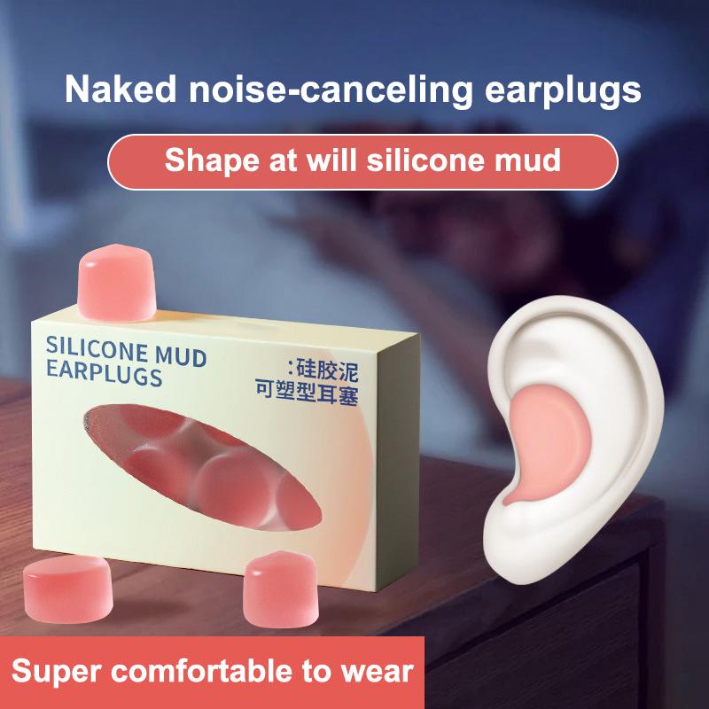 6Pcs Reusable Silicone Ear Plugs – Flexible, Noise-Reducing Protection for Sleeping, Swimming, Travel, Work, and Study